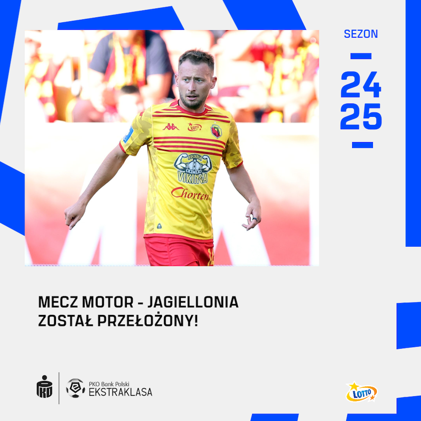 Mecz Jagiellonii z Motorem przełożony
