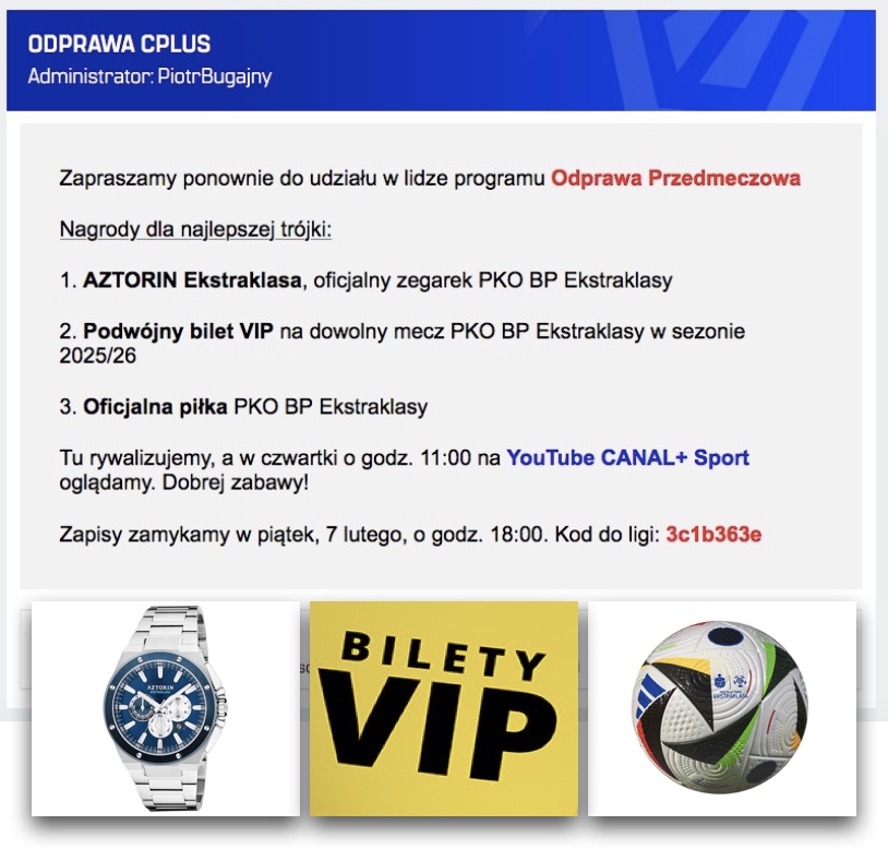 Zobacz nagrody w lidze Odprawa CPLUS!
